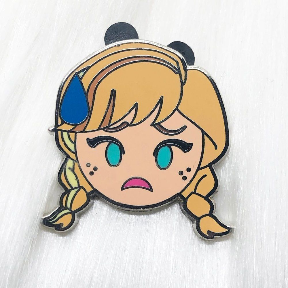 🔮 5/$25 Disney Frozen Anna Nervous Emoji Pin